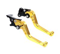 EJUOYO Levier d'embrayage de Frein Convient pour BMW Convient pour Honda Accessoires de Moto Modification Alliage CNC Poignée de Frein d'embrayage Levier de Tambour Levier de Frein Moto(Gold)