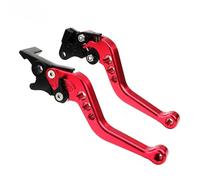 EJUOYO Levier d'embrayage de Frein Convient pour BMW Convient pour Honda Accessoires de Moto Modification Alliage CNC Poignée de Frein d'embrayage Levier de Tambour Levier de Frein Moto(Red)