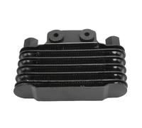 EJUOYO Radiateur Refroidisseur d'huile pour Moto, ATV, Dirt Bike, Scooter, radiateur de Refroidissement, Moteur 250cc 2T 4T, Universel, 6 rangées Refroidisseur(Black m12 x 1.25)