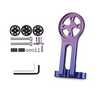 EJUOYO Support Téléphone Moto Support de Potence pour Ordinateur de vélo, Compatible avec Garmin/GPS, Compteur de Vitesse, caméra de vélo, Phare, Double Support(Blue Non Adjustable)