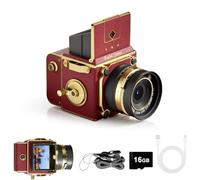 EJXHKNF Appareil photo numérique rétro - Mini caméra de poche compacte et portable 4K FHD 4K 64 MP, petite caméra de poche compacte et portable, carte de 16 Go, cadeau pour débutants, adolescents et