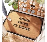 EJXN Abbie Gets It Done Tapis de porte d'entrée d'intérieur en mousse à mémoire de forme - Artificiel | Chenille/Tapis de bienvenue pour porte d'entrée, terrasse extérieure, cœur (65 x 90 cm)