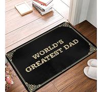 EJXN Moon World's Greatest Dad Tapis de sol imperméable avec envers antidérapant et lavable 65 x 90 cm