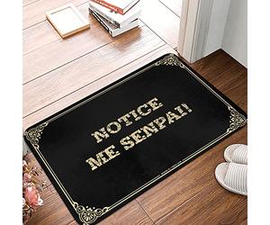 EJXN Notice Me Senpai! Tapis de bain étroit en fourrure à séchage rapide pour entrée intérieure et salle de bain 40 x 60 cm