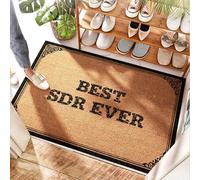 EJXN Paillasson d'extérieur lavable - Best Sdr Ever Buffalo Check | Tapis de bienvenue d'automne pour porte d'entrée pour putdoor - Porte en plastique et cuisine royale/florale (65 x 90 cm)