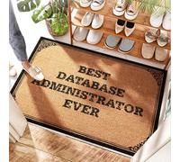 EJXN Paillasson d'intérieur en noix de coco pour buanderie Best Database Administrator Ever - Bienvenue au printemps | Mousse à mémoire de forme | Paillasson d'entrée extérieur amusant - Balle molle