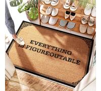 EJXN Paillasson lavable - Everything Is Figureoutable Outdoor Boho | Mexicain - Tapis de bienvenue pour porte d'entrée drôle/ultra fin et bienvenue amusant pour dessous (50 x 80 cm)