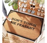 EJXN Paillasson nautique en fibre de coco avec inscription « Don't Touch Me Peasant » pour porte d'entrée et terrasse (50 x 80 cm)