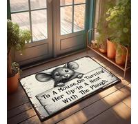 EJXN Paillasson Summer Welcome | Doux, To A Mouse, On Turning Her Up In A Nest With The Plough. - Debout/Cutecore - Tapis de bain antidérapant, lavable, porte unie (65 x 90 cm)