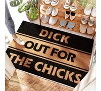 EJXN Paillasson vichy | Dicks Out For The Chicks - Avion et inserts de porte d'entrée mince/persistant - Paillasson extérieur pour entrée extérieure, porte d'entrée intérieure (40 x 60 cm)