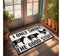 EJXN Paillasson vintage à séchage rapide pour salle de bain et cuisine I Only Smoke The Good Stuff. - Outfoor | Tapis de bain antidérapant - Décoration de salle de bain vintage - Middy (65 x 90 cm)