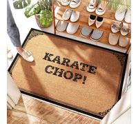 EJXN Remnants Tapis de karaté en fibre de coco pour placard - Coussin de sol de cuisine/puzzle - Paillasson d'entrée drôle, porte de garage et sol de garage en caoutchouc (50 x 80 cm)
