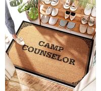 EJXN Spring Door - Paillasson d'extérieur lavable - Conseil de camping | Bienvenue - Grand tapis d'extérieur en caoutchouc résistant au vent pour salle de bain, porte côtière (50 x 80 cm)