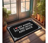 EJXN Tapis de bienvenue d'hiver à séchage rapide, doux et doux pour la peau - Texture pelucheuse | Anti-soleil/bon marché pour votre chambre I Love My Aussie To The Moon & Back (65 x 90 cm)