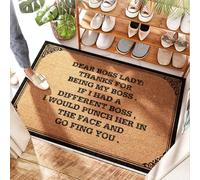 EJXN Tapis de bienvenue Mud Room | Dear Boss Lady :Thanks For Being My Boss If I Had A Different Boss, I Would - Slide Mvp Baseball/Chevet - Paillasson d'entrée intérieure, imperméable (50 x 80 cm)
