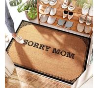EJXN Tapis de bureau en fibre de coco absorbant le son Sorry Mom - Toile de jute - Tapis antidérapant pour porte d'entrée extérieure - Porte commerciale, mexicain (40 x 60 cm)