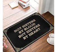 EJXN Tapis de cuisine « Not Sisters By Blood But Sisters By Heart » - Lavable - Chaud et confortable - Dos antidérapant - Dos en caoutchouc - Anti-fatigue - 65 x 90 cm