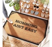 EJXN Tapis de porche Hello Welcome Momming Aint Easy | Intérieur et extérieur - Absorbant/planche de surf - Grand tapis de bienvenue pour porte d'entrée, porte commerciale et cuisine lavable (50 x 80