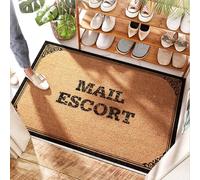 EJXN Tapis de porche pour rebord de fenêtre | Tapis de cuisine en caoutchouc/Mail Escort - Keep Off & Salle de bain - Paillasson Home Sweet Home en fibre de coco (65 x 90 cm)