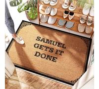 EJXN Tapis de porche Samuel Gets It Done - Balcon - Tapis de porte d'entrée extérieure/décoration de cuisine - Planche de surf et porte d'entrée amusante (50 x 80 cm)