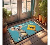 EJXN Tapis de porte coloré avec envers antidérapant et anti-fatigue | Koala Adventure : Get Wild In Australie ! Tapis de bain extérieur en terre de diatomée pour terrasse/pierre (40 x 60 cm)