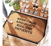 EJXN Tapis de porte de cuisine en jute - Keep Calm And Don't Kill The Patients Slide Mvp Baseball | Tapis d'extérieur amusant pour porte d'entrée sous le lit - Animaux de compagnie et fantaisique