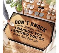EJXN Tapis de porte d'entrée | Big, Don't Knock Unless I Married You - Tapis de porte/cabine imperméable - Tapis d'extérieur pour porte d'entrée et porte arrière, sol de cuisine en caoutchouc et