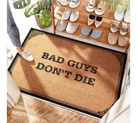 EJXN Tapis de sol de cuisine imperméable Bad Guys Don't Die - Long | Résistant à la chaleur/corde de homard - Grand paillasson d'intérieur pour porte d'entrée intérieure, léchage (40 x 60 cm)