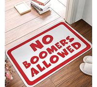 EJXN Tapis de terrasse d'extérieur amusant - Sans permission de baby-boomers - Qualité supérieure - Construction durable - Grand tapis de bienvenue pour porte d'entrée (40 x 60 cm)