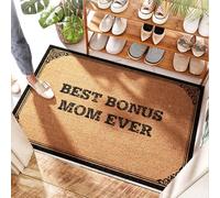 EJXN Tapis d'entrée Best Bonus Mom Ever | Golf Welcome - Océan et extérieur rayé/tapis de garage sous la voiture, été (50 x 80 cm)