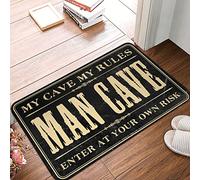 EJXN Tapis d'entrée de bain texturé de qualité supérieure - Texture peluche ultra fine | Des trucs cool pour votre chambre de garçons qui s'entrent à vos risques et périls (50 x 80 cm)