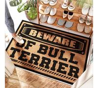 EJXN Tapis d'entrée de maison | Drainage extérieur/méfiez-vous du Bull Terrier - Grande entrée Welcome & Dooroutdoor - Paillasson Home Sweet Home en caoutchouc (50 x 80 cm)