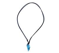 EJY Creative Cristal Loup Dents Forme Pendentif Collier Réglable Chandail Chaîne Couple Accessoires(mer Bleue)