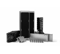 EK EK-Pro QDC Refroidisseur par eau + plaque arrière 12 cm Noir, Acier inoxydable 1 pièce(s)