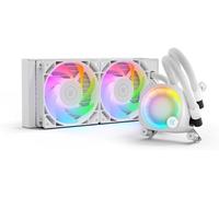 EK Nucleus AIO CR240 Lux White D-RGB Refroidisseur Liquide CPU Tout-en-Un, Composants de Refroidissement Liquide pour Ordinateur, Ventilateur de 120 mm, Compatible avec Les Derniers processeurs Intel