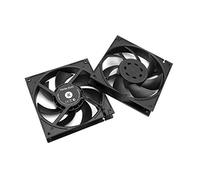 EK Water Blocks EK-Vardar Evo 140ER Black BB (500-2000rpm) - 2er-Pack, Schwarz