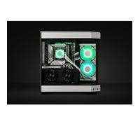 EK Nucleus AIO CR240 Lux White D-RGB Refroidisseur Liquide CPU Tout-en-Un, Composants de Refroidissement Liquide pour Ordinateur, Ventilateur de 120 mm, Compatible avec Les Derniers processeurs Intel