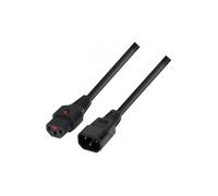 [EK601SW.3] EFB Rallonge d'alimentation C14 / C13 à verrouillage noire - 3,0 m