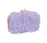 EKalgretrA 3D Flower Clutch Purse Pochette à fleurs délicate en mousseline de soie, sac Banquet haut gamme fait la main avec poignée inspirée des branches d'arbre for l'élégance fêtes dames