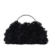 EKalgretrA 3D Flower Clutch Purse Pochette de soirée à fleurs, Style doux, mariage Floral, sac main mariée romantique, poignée en métal, sacs robe Banquet et dîner avec chaîne
