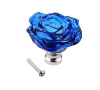 EKalgretrA Bouton Cristal Verre 1pc 50mm cristal Rose verre clair bouton meubles cuisine tiroir armoires poignées commode placard tire matériel(Blue)