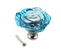 EKalgretrA Bouton Cristal Verre 1pc 50mm cristal Rose verre clair bouton meubles cuisine tiroir armoires poignées commode placard tire matériel(Color 7)