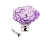 EKalgretrA Bouton Cristal Verre 1pc 50mm cristal Rose verre clair bouton meubles cuisine tiroir armoires poignées commode placard tire matériel(Color 4)