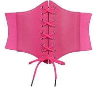 EKalgretrA Cummerbund ajustable Femmes Corset ceinture Cummerbunds taille élastique larges ceintures décontracté marque robe à lacets lâche serré poitrine taille(WHITE_103cm)