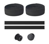 EKalgretrA Guidoline Ruban de guidon vélo antidérapant et amortissant for route avec embouts(Black)