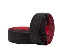 EKalgretrA Guidoline Ruban de guidon vélo route, fixation blanche, accessoires VTT, PU EVA, antidérapant(Red Black)