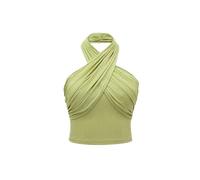 EKalgretrA Haut Court d'été en Tricot croisé for Femme, col Licou, décontracté, Sexy, sans Manches, Tendance, vêtements de Plage Sexy sans Manches for Femme(M)