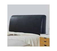 EKalgretrA Housse TêTe De Lit Cuir Housse de tête lit en Cuir synthétique imperméable et élastique, Protection Anti-poussière for, Dos Chevet(Black,120CM)