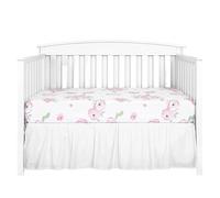 EKalgretrA Jupe de Lit pour Berceau Jupe de lit de Berceau avec draps Blancs à Volants, Accessoire de Chambre d'enfant, Couvre-lit for garçons et Filles(White,70x 140 x 36 cm)