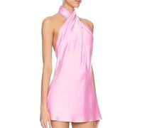 EKalgretrA Robe Longue sans Manches à Dos croisé, Couleur Unie, Style Printemps-été, Sexy, décontractée Sexy sans Manches for Femme(Pink,M)